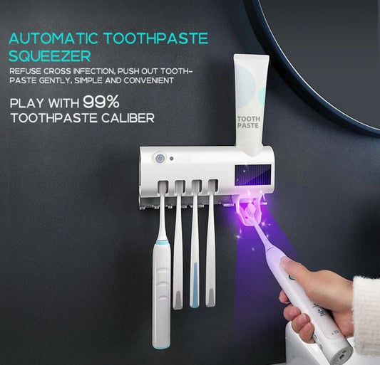 PORTA CEPILLO CON ESTERILIZADOR UV