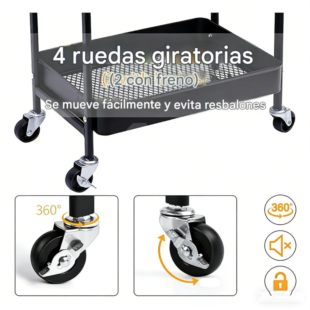 CARRITO ORGANIZADOR 3 NIVELES METAL