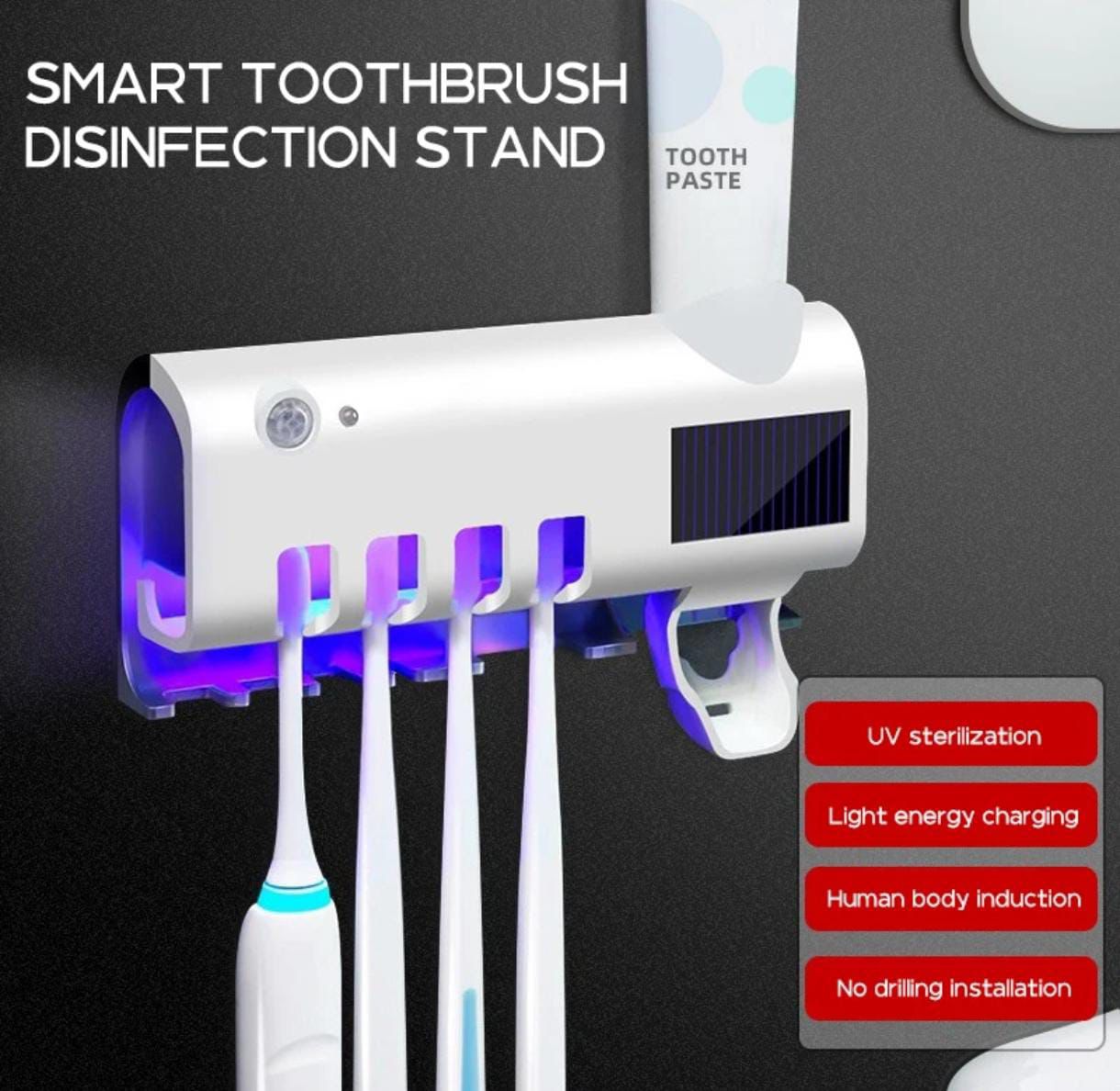 PORTA CEPILLO CON ESTERILIZADOR UV
